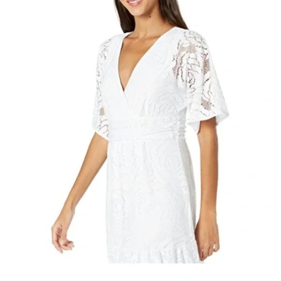 Lilly Pulitzer Resort White Bungalow Blossom Lace Parigi Maxi Dress Large NWT - Picture 1 of 10